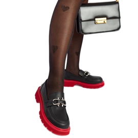 Mocassins en cuir noir Goe LL2N4040 le noir Mocassins en cuir noir Goe LL2N4040 le noir