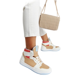 Baskets montantes blanches et beiges de Eagan