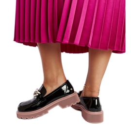 Mocassins en cuir noir Goe LL2N4039