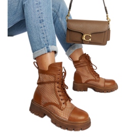 Bottines Waldeck marron transparentes brun