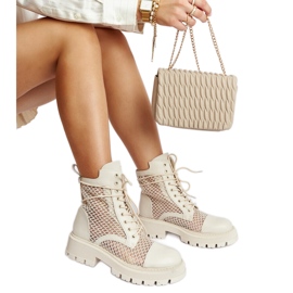 Bottines Waldeck transparentes beiges