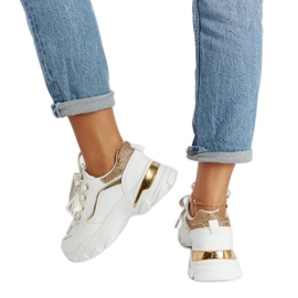 Baskets blanches massives avec strass Euclide