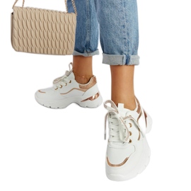 Baskets blanches massives avec strass Euclide