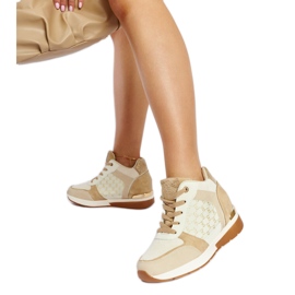 Baskets compensées Chestnut beiges