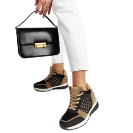 Baskets compensées Chestnut noires le noir