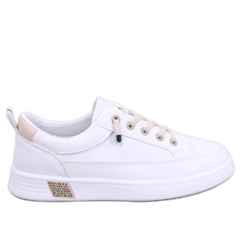Baskets femme beiges blanc