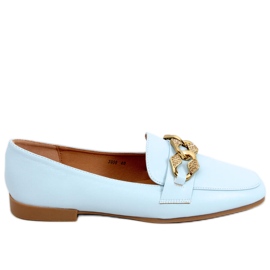 Mocassins femme bleu mauve