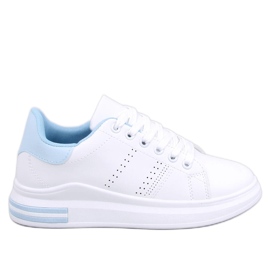 Maes Baskets compensées bleues blanche