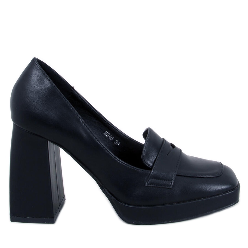 Mocassins à talons hauts de Entee Black le noir