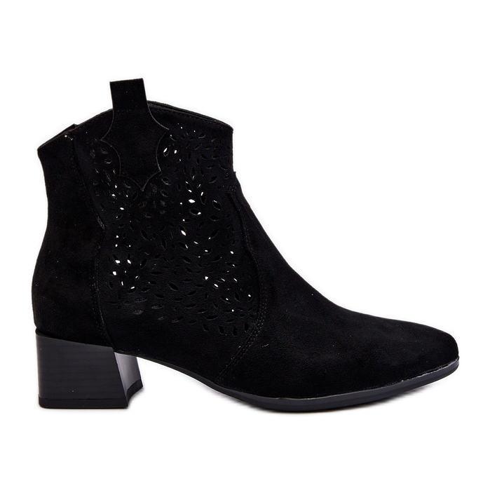 Vinceza Bottines Ajourées Femme Noir Madalina le noir