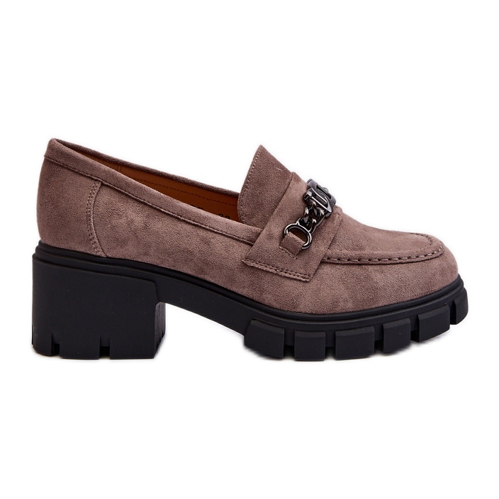 Vinceza Mocassins beiges Eriella beiges à talons massifs