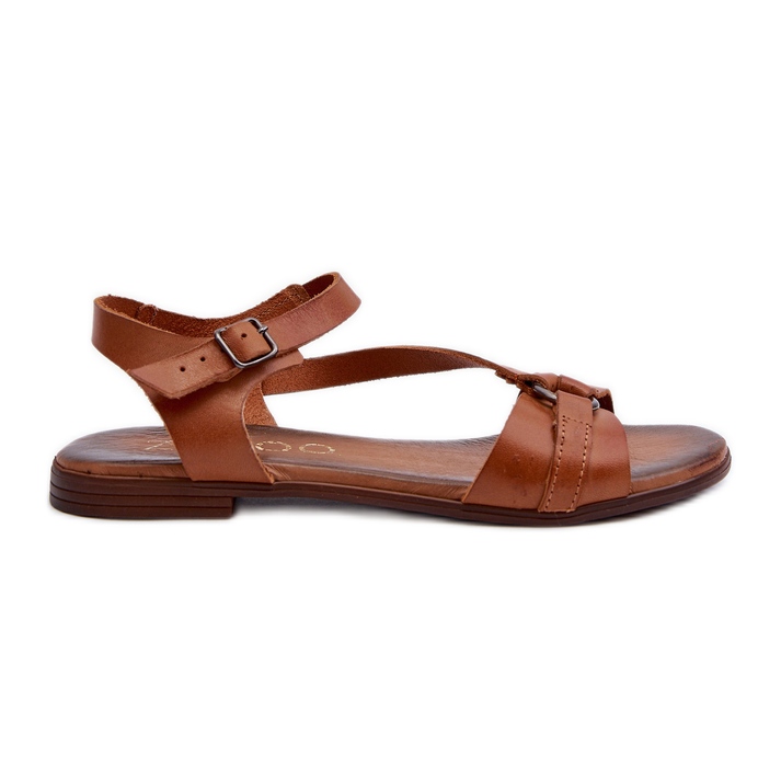 Zazoo 40182 Sandales en cuir pour femme, marron brun