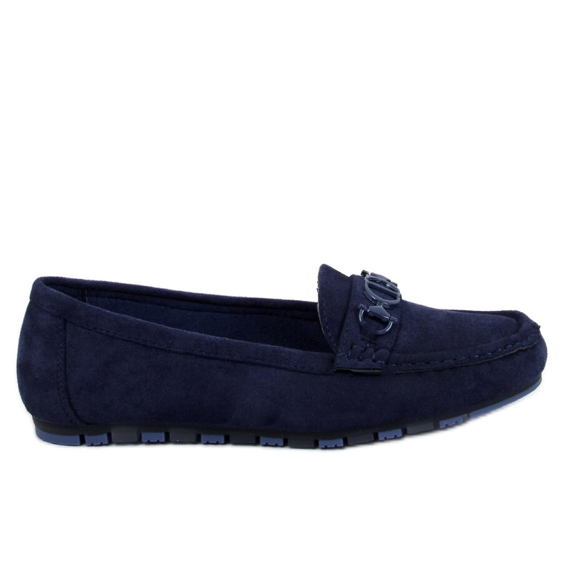 Mocassins femme en daim Trabei Navy bleu