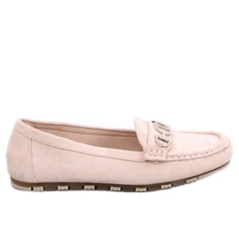 Mocassins femme en daim Trabei Beige Mocassins femme en daim Trabei Beige
