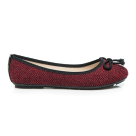 Fgm Paris Ballerines bordeaux en zig zag rouge