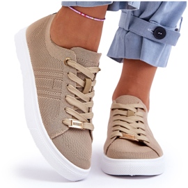 Baskets à lacets pour femmes Beige Etna Baskets à lacets pour femmes Beige Etna