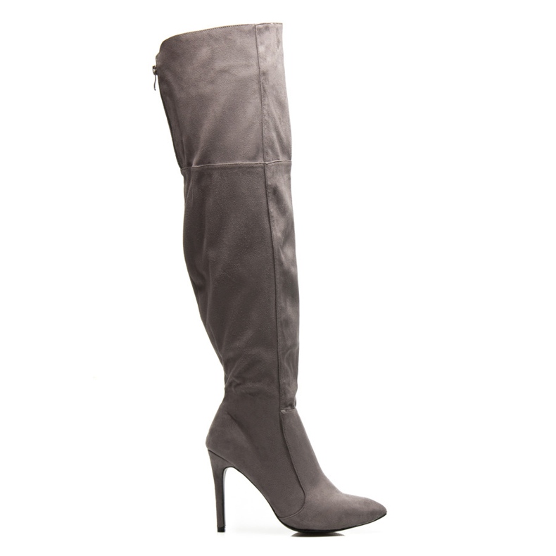 Comer Bottes sexy sur un talon haut gris Comer Bottes sexy sur un talon haut gris