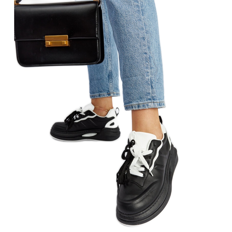 Baskets Galdino noires et blanches le noir