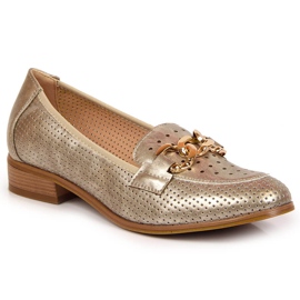 Chaussures ajourées avec chaîne dorée de Potocki d'or