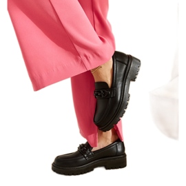 Mocassins noirs avec boucle Lyle