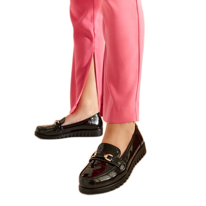 Mocassins Prussiens vernis noirs le noir