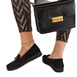 Mocassins Prussia en daim noir le noir
