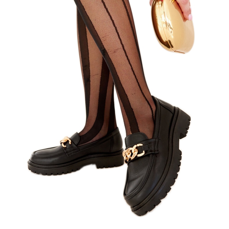 Mocassins noirs sur Elenor le noir