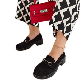 Mocassins Grisel en daim noir le noir