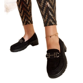 Mocassins Tytti en daim noir le noir