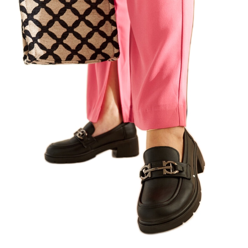 Mocassins Tytti en éco-cuir noir le noir
