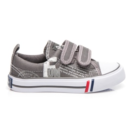 American Club Baskets Velcro amusantes gris