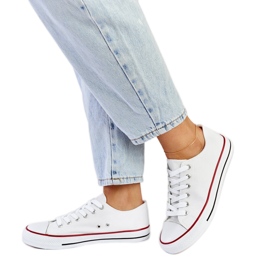 Baskets Anthony en tissu blanc