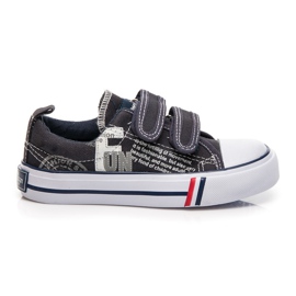 American Club Baskets Velcro amusantes bleu marin American Club Baskets Velcro amusantes bleu marin