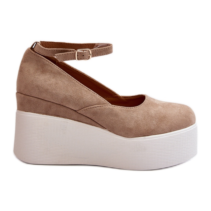 Espadrilles compensées Malla femme de coloris beige
