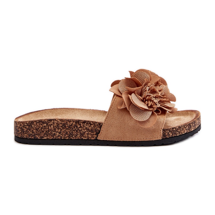 Tongs pour femmes à fleurs, marron Lulania brun