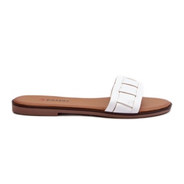 Tongs plates classiques pour femmes blanches Namrita