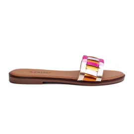 Tongs Plates Classiques Pour Femmes Multicolores Namrita d'or