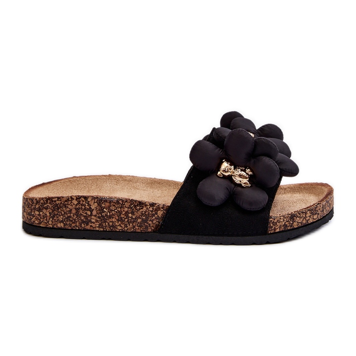 Tongs Pour Femmes Avec Décorations Noir Bunlia le noir