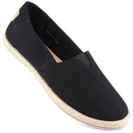 Espadrilles à enfiler noires pour femmes Potocki 16308