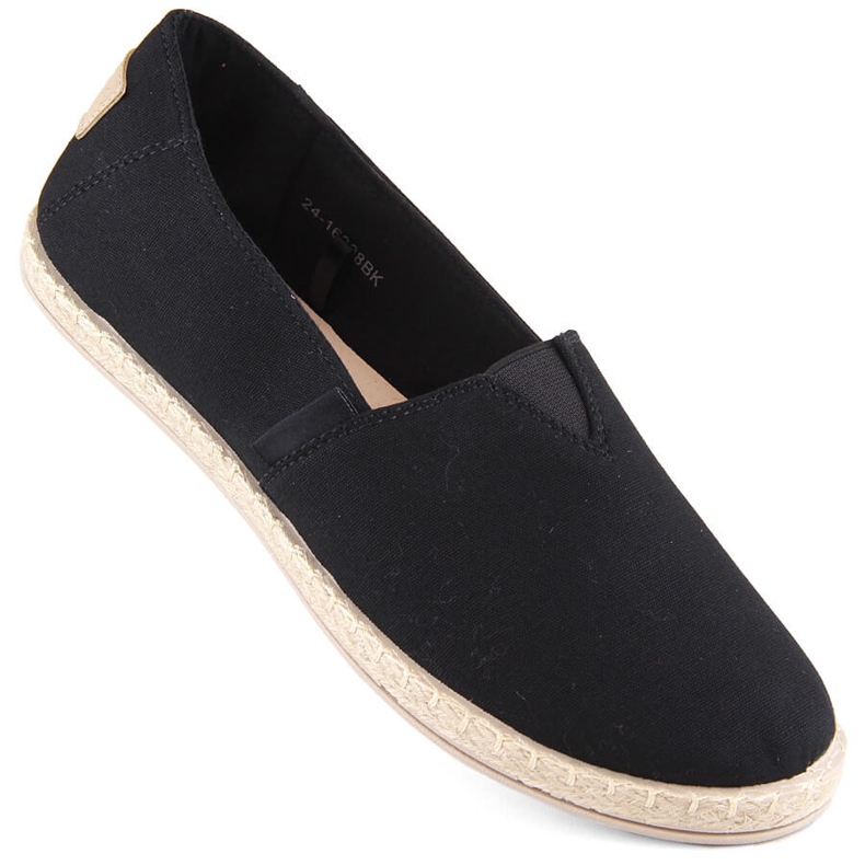 Espadrilles à enfiler noires pour femmes Potocki 16308 le noir
