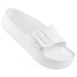 Tongs plateforme en mousse avec boucle pour femme, blanc Big Star NN274A661