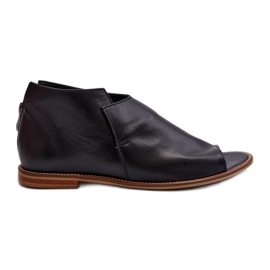 Sandales en cuir pour femmes Laura Messi 2443 Noir