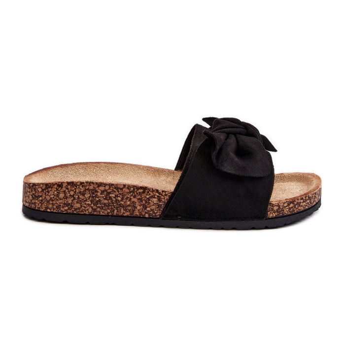 Tongs à nœud pour femme, noires Ezephira le noir
