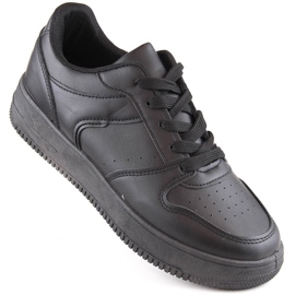 Chaussures de sport à lacets noires Potocki 16312