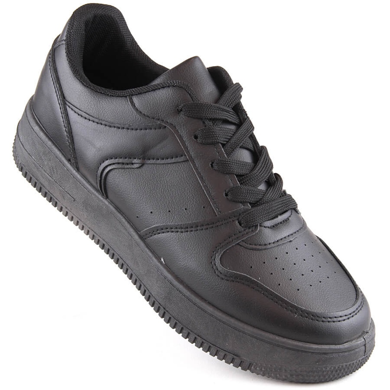 Chaussures de sport à lacets noires Potocki 16312 le noir Chaussures de sport à lacets noires Potocki 16312 le noir