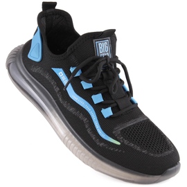 Chaussures de sport à enfiler noires pour hommes Big Star NN174450 le noir