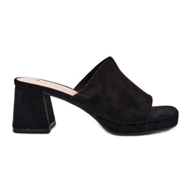 Tongs noires à talons hauts pour femmes Bralya