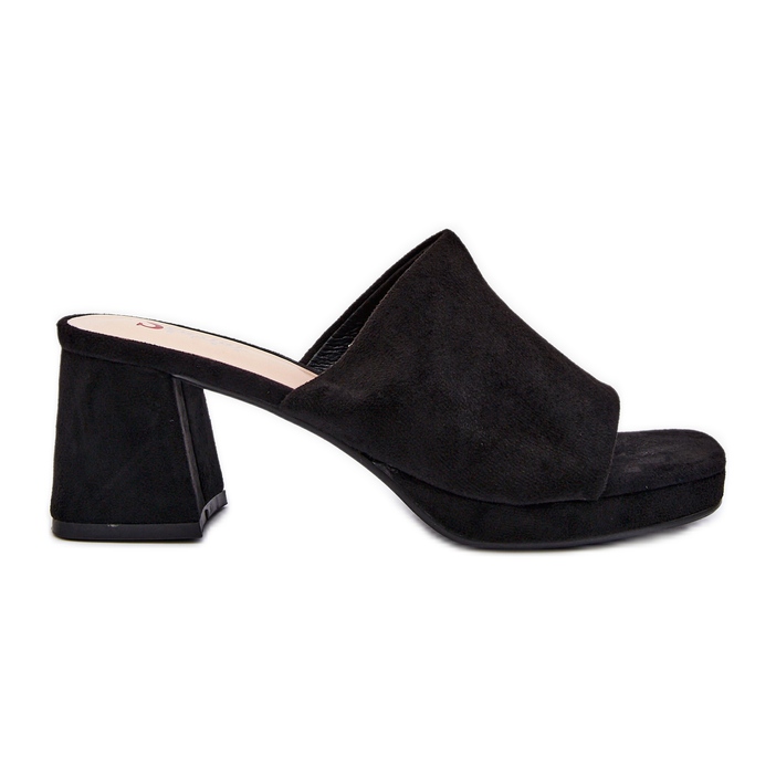 Tongs noires à talons hauts pour femmes Bralya le noir