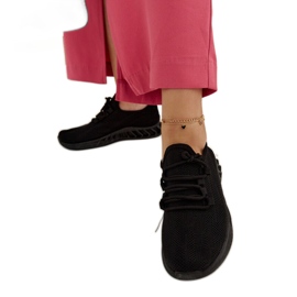 Baskets Weekley en tissu noir