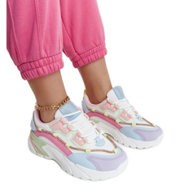 Baskets à plateforme multicolores avec strass Rutf Baskets à plateforme multicolores avec strass Rutf